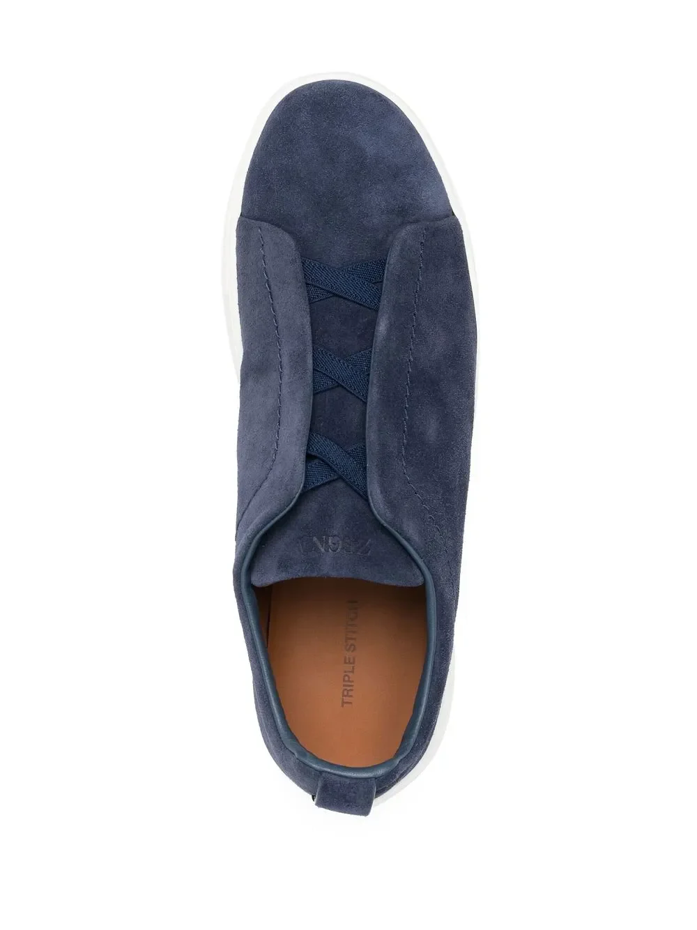 Tenis Zegna Triple Stitch Camurça