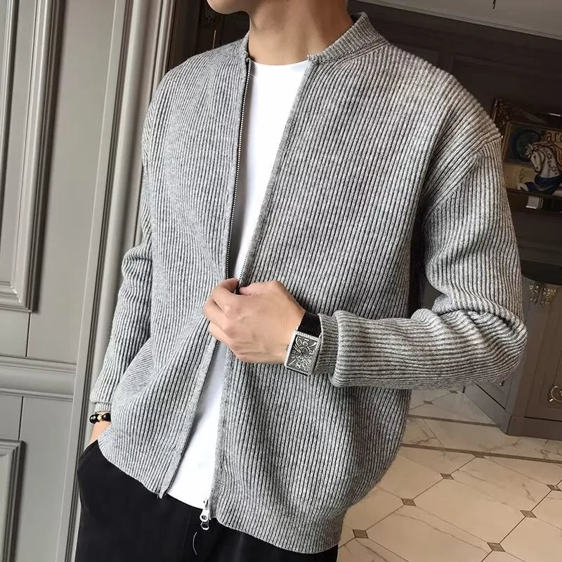 Suéter Masculino Clássico com Zíper DR03