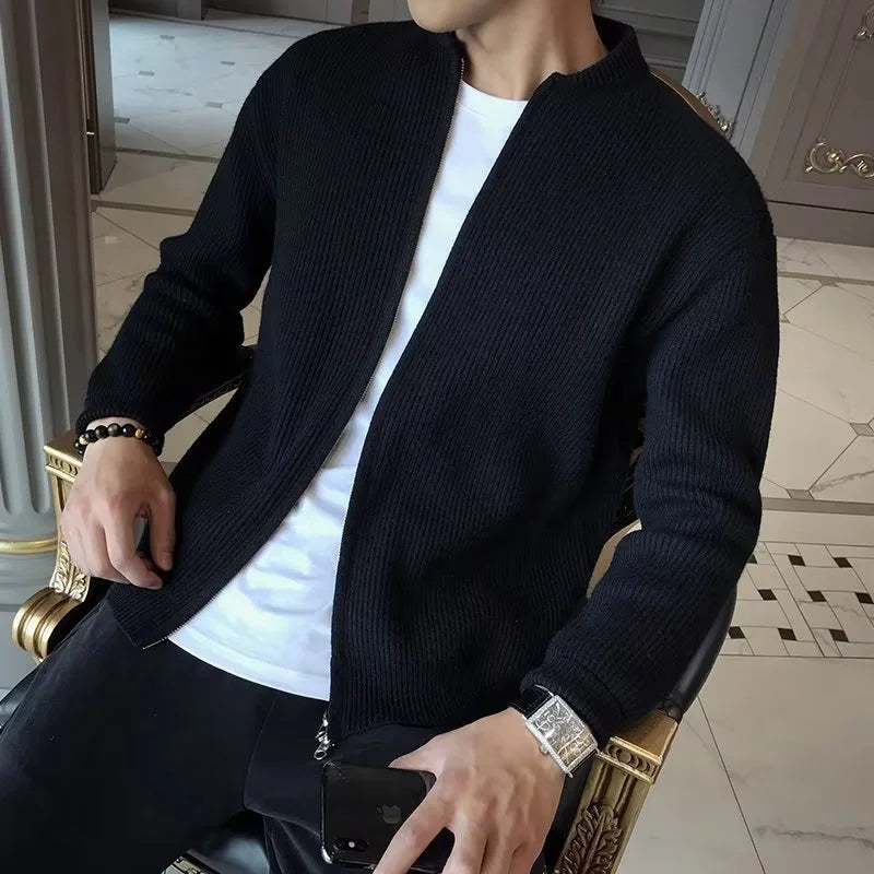 Suéter Masculino Clássico com Zíper DR03