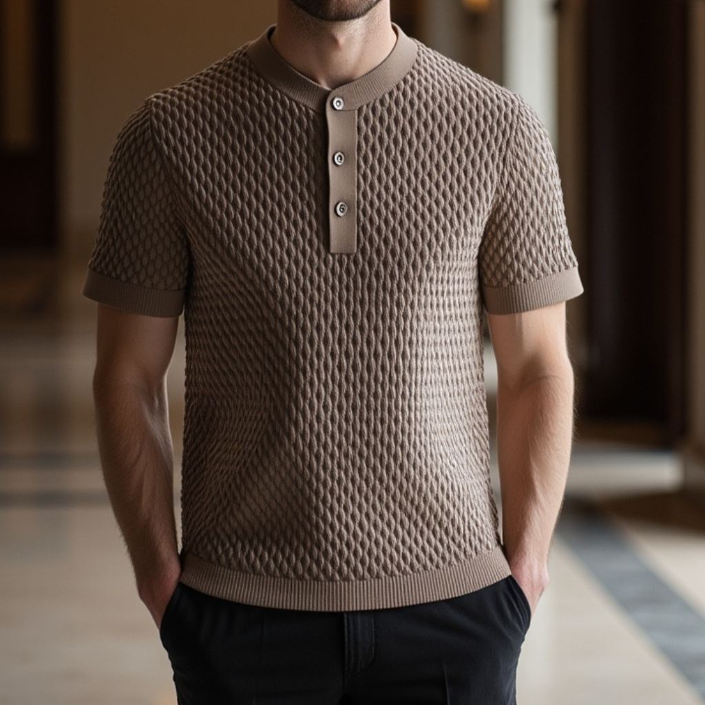 Camisa  Polo Malha Franfurt Taupe