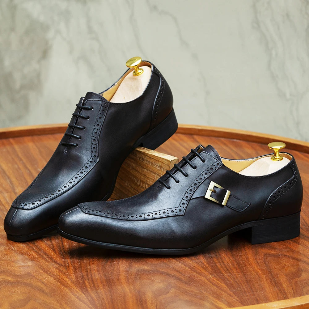 Sapato Oxford Brogue Monk Strap