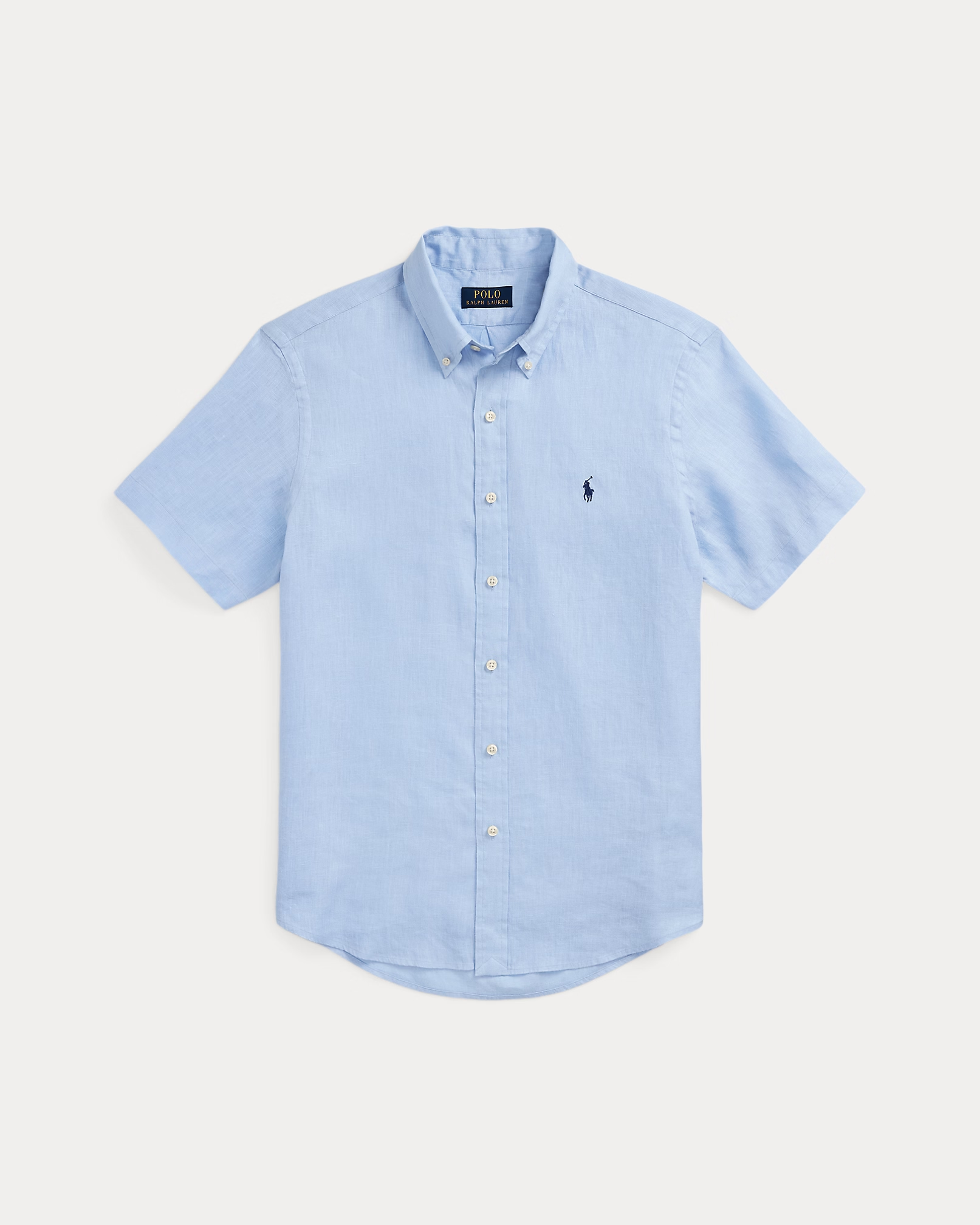 Camisa Linho Polo Ralph Lauren Manga Curta