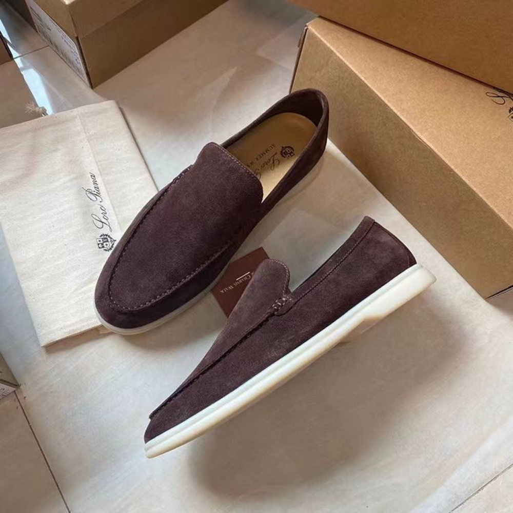 Mocassim Suede Loafer Loro Piana | Camurça Fina
